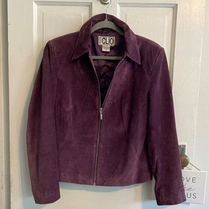 CLIO Plum Leather Jacket